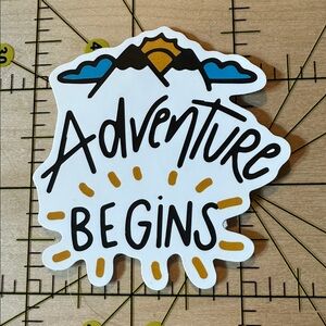 💜13/$13 +Bundle Sticker Sale | Adventure Begins. Inspiration Waterproof Sticker